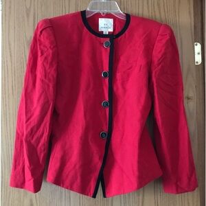 Red Blazer with black trim